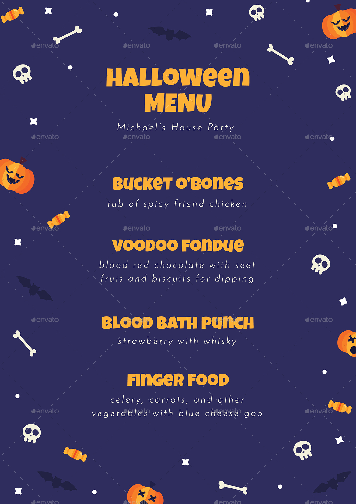 Special Halloween Menus, Print Templates GraphicRiver